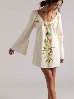 Women's Ivory Spring Fling Mini Dress